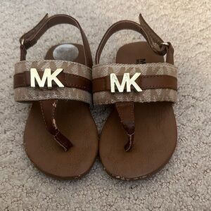 Michael Kors Kids Tan and Brown Sandals